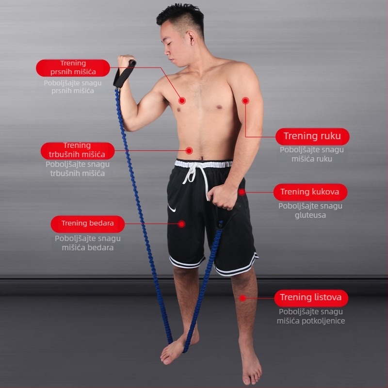 Otporna traka za ruke, noge i bokove s vučnim sajlom – za fitness i jogu