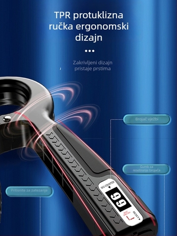 Uređaj za jačanje hvata za muškarce, profesionalni uređaj za treniranje snage ruke i prstiju, vježba sa grip loptom, fitness prsten za ruke