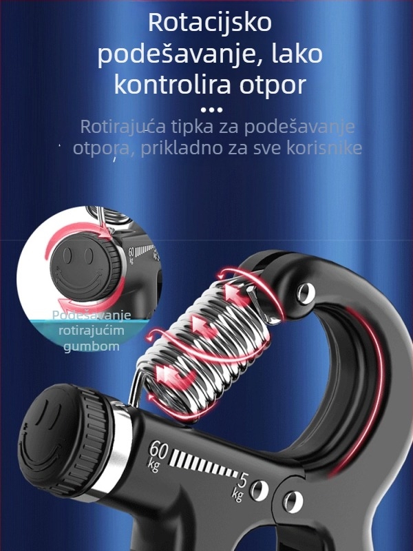Uređaj za jačanje hvata za muškarce, profesionalni uređaj za treniranje snage ruke i prstiju, vježba sa grip loptom, fitness prsten za ruke