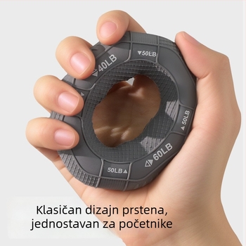 Silikonski prsten za jačanje stiska, muškarcima, profesionalni trening snage ruke, rehabilitacija prstiju i treninzi mišića podlaktice