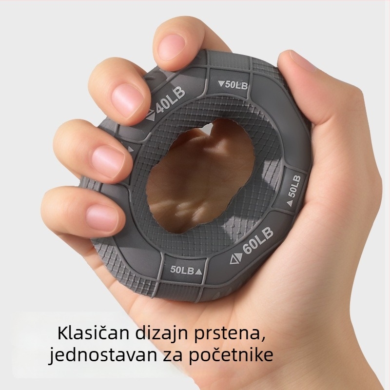 Silikonski prsten za jačanje stiska, muškarcima, profesionalni trening snage ruke, rehabilitacija prstiju i treninzi mišića podlaktice