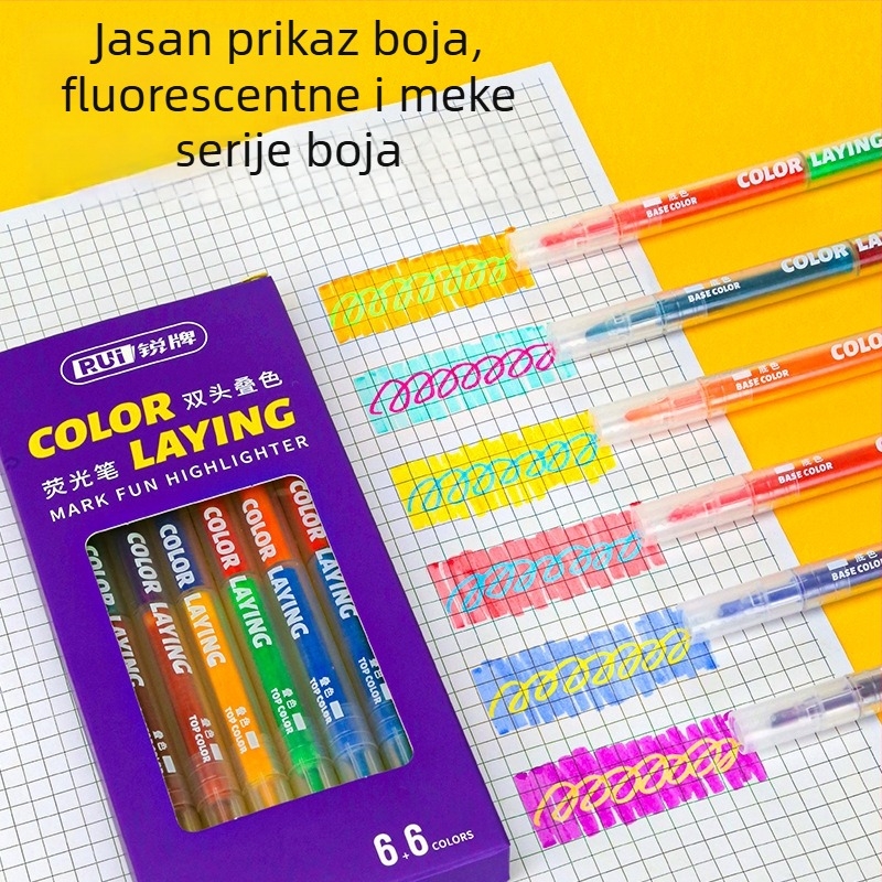 Brzo sušeći dvostruki marker s oba kraja, za bilješke i akvarel