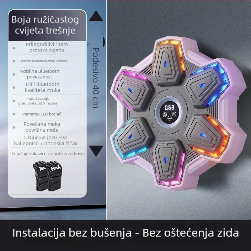 Inteligentni glazbeni boksački stroj za kućnu upotrebu – trening za odrasle uz glazbeni zidni cilj i opremu Sanda
