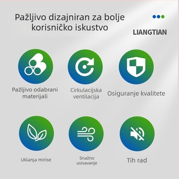 Zidni ventilator za kupaonicu i kuhinju, okrugli oblik, kućna upotreba, tih i energetski učinkovit