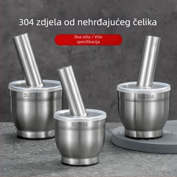 Nehrđajući čelični mašer i mortar za češnjak, ručni kuhinjski alat