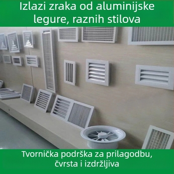 Aluminijski dvostruko lamelirani zračni otvor za vanjski zid — povrat zraka i izlaz za klima uređaj