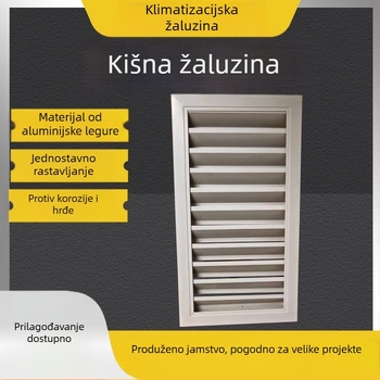 Aluminijski dvostruko lamelirani zračni otvor za vanjski zid — povrat zraka i izlaz za klima uređaj