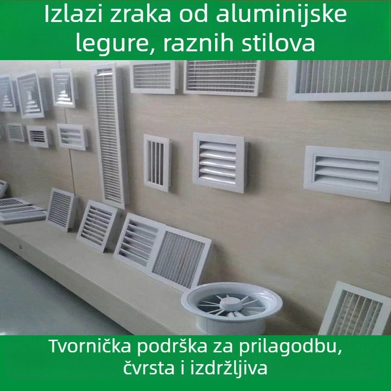 Aluminijski dvostruko lamelirani zračni otvor za vanjski zid — povrat zraka i izlaz za klima uređaj