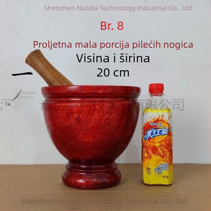 Drveni mojar i tučak za kućnu i komercijalnu upotrebu, tradicionalni kuhinjski alat za mljevenje i miješanje