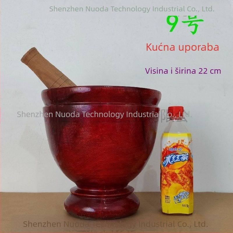 Drveni mojar i tučak za kućnu i komercijalnu upotrebu, tradicionalni kuhinjski alat za mljevenje i miješanje