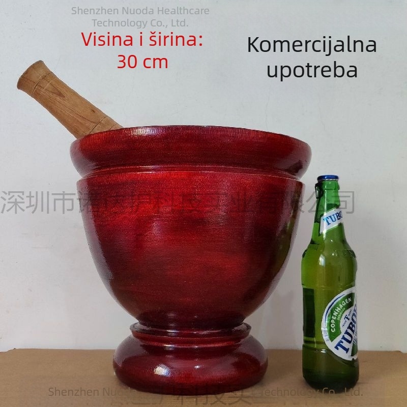 Drveni mojar i tučak za kućnu i komercijalnu upotrebu, tradicionalni kuhinjski alat za mljevenje i miješanje