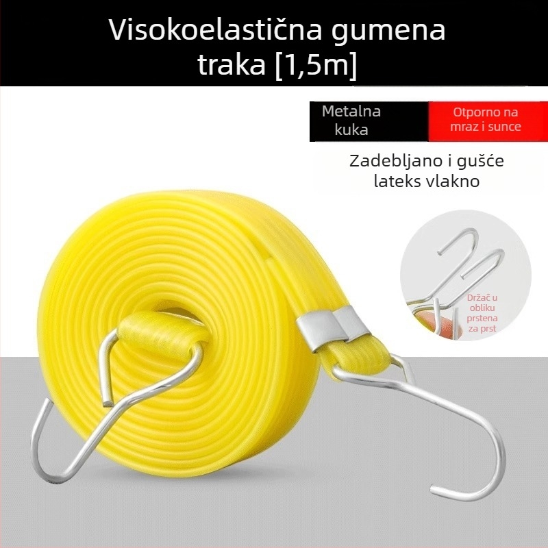 Elastični gumeni kaiš za učvršćivanje električnih vozila i motocikala, 20 mm širok, nosivost 8 kg