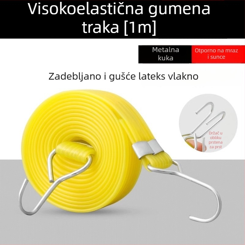 Elastični gumeni kaiš za učvršćivanje električnih vozila i motocikala, 20 mm širok, nosivost 8 kg