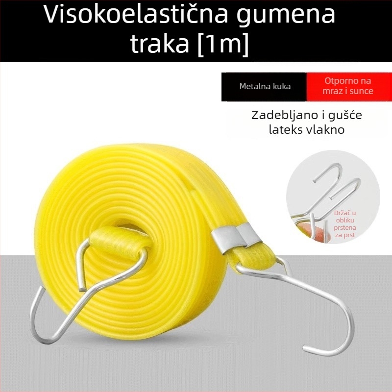 Elastični gumeni kaiš za učvršćivanje električnih vozila i motocikala, 20 mm širok, nosivost 8 kg