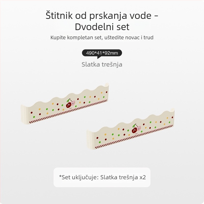 Novi model zaštitne pruge protiv prskanja za kuhinjski sudoper, kupaonicu i perilicu rublja
