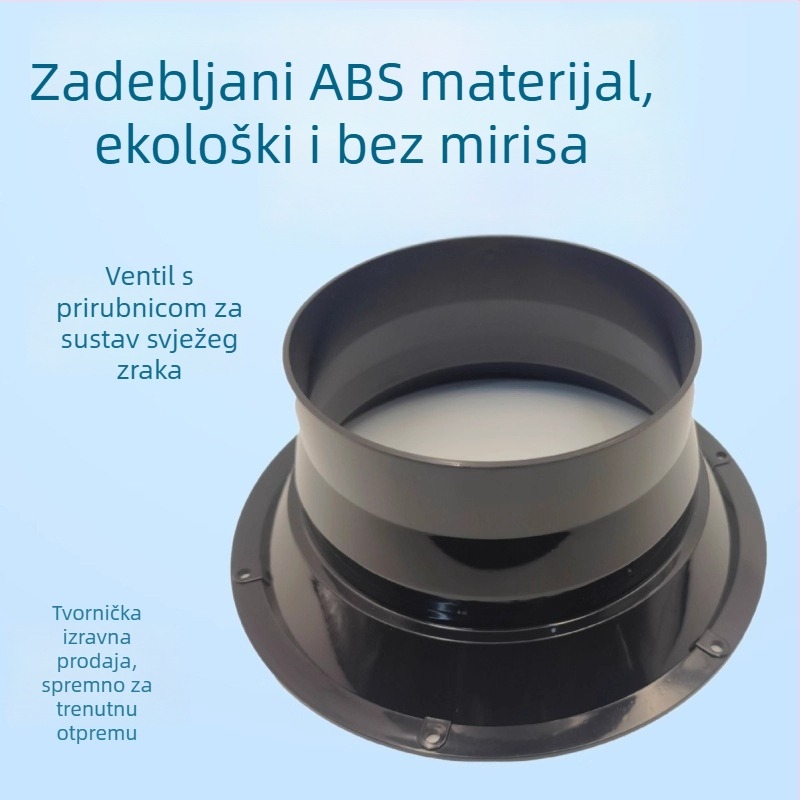 ABS izlaz zraka za sustav svježeg zraka, okrugla prirubnica, spoj s promjenjivim promjerom za kupaonski odvod zraka