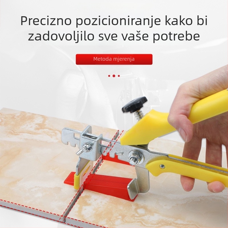 Uređaj za niveliranje pločica s pritisknim čelom — jednostavan za korištenje, olakšava niveliranje pločica, kompatibilan s osnovnim umetcima