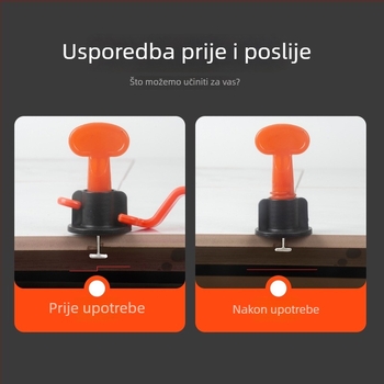 Alat za niveliranje pločica s velikom okruglom glavom i čvrstom iglom – rotirajući niveliator za postavljanje pločica