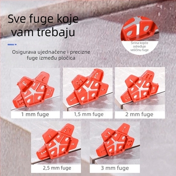 Višestruki nivelator pločica s petokrakom zvjezdom i križnim dijelom – poravnanje, pozicioniranje, brtvilo za fuge, postavljanje i učvršćivanje pločica