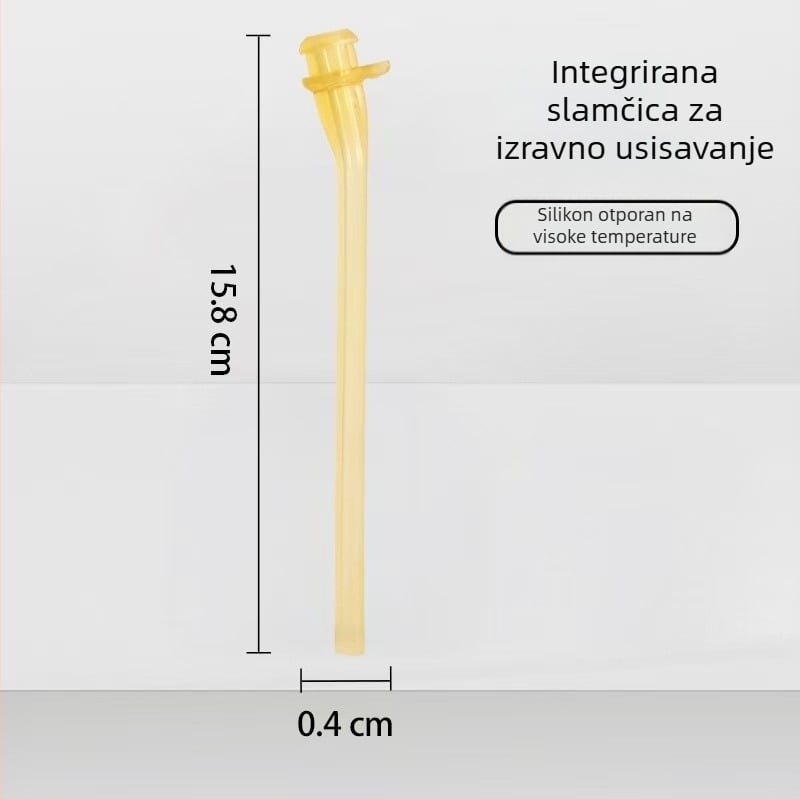 Widie Bear Pribor za bradavicu i slamku za bočicu, silikon s nano-srebrom, širokog otvora, univerzalno