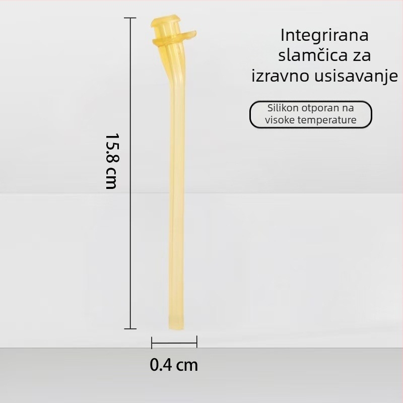 Widie Bear Pribor za bradavicu i slamku za bočicu, silikon s nano-srebrom, širokog otvora, univerzalno