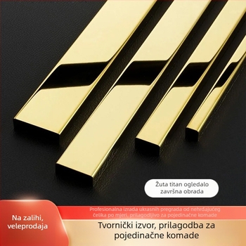 Nerđajući čelik - U-oblikovani žlijeb zatvarački trak za pozadinsku zidnu dekorativnu traku, rub stropa, L-oblik zaštitni kut, zakrivljen