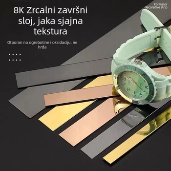 Samo-ljepljiva dekorativna traka od nehrđajućeg čelika s crnim titan završnim slojem za stropove i zidove.