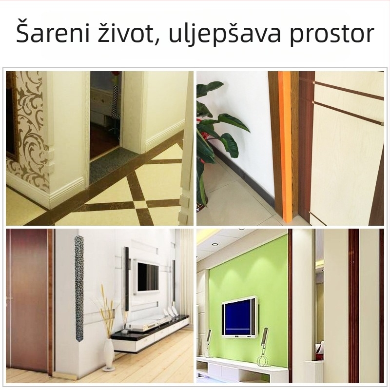 PVC plastični zaštitnik kuta, L-oblik rubna traka za zaštitu kutova i stepenica