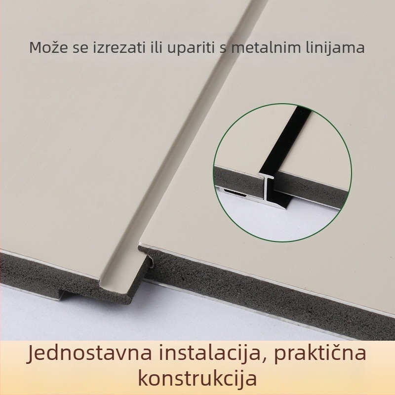 WPC drveni furnir integrirani zidni panel s pločom ugljikovog kristala – bezšavni spojni panel za hotelsku dekoraciju