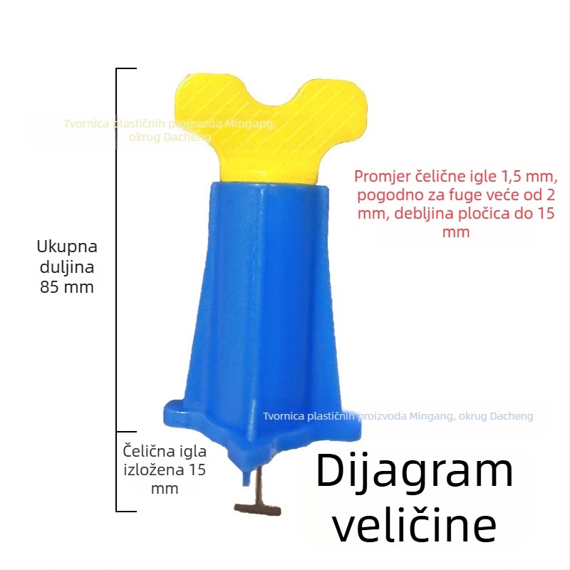 Novi ojačani alat za niveliranje pločica s jednom rukom i zamjenjivom iglom za poravnavanje fuge