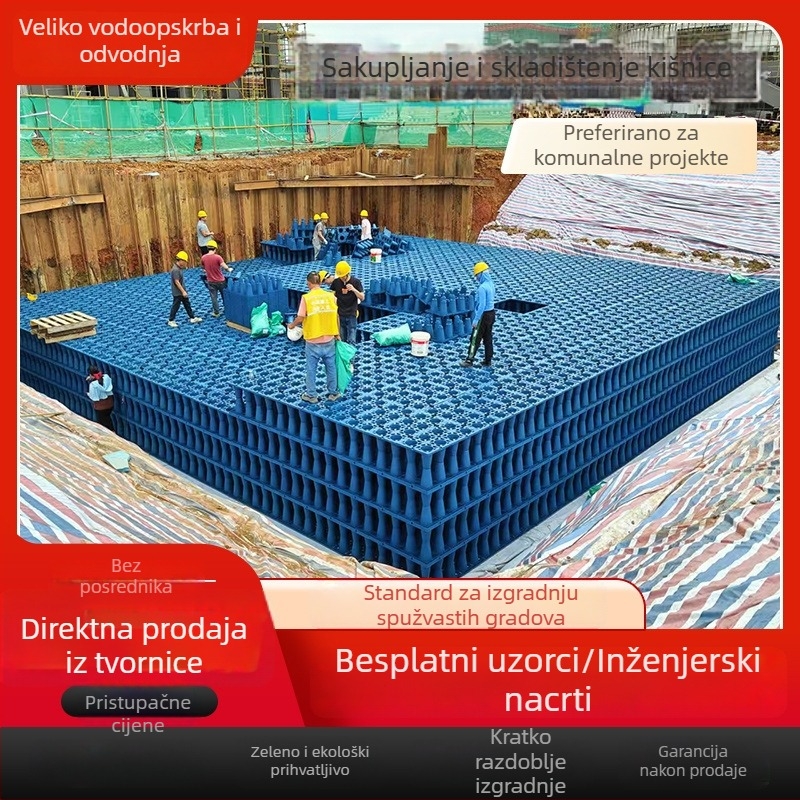 Sustav za skupljanje kišnice: PP modul za pohranu vode i Sponge City sustav recikliranja