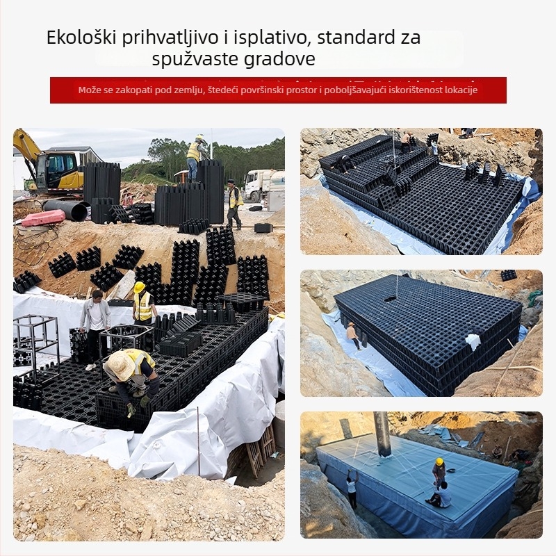 Sustav za skupljanje kišnice: PP modul za pohranu vode i Sponge City sustav recikliranja