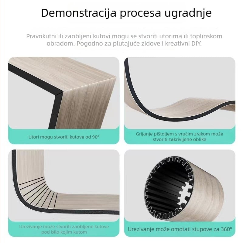 Panel za zidnu oblogu od furnira drva s vlaknima bambusovog ugljena, debljina 5/8 mm, mramorni zidni panel