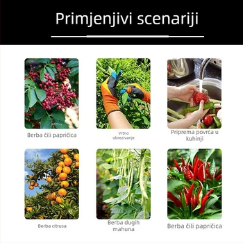 Rukavice za branje s ugrađenim nožem na palac za branje paprike, graha i čaja