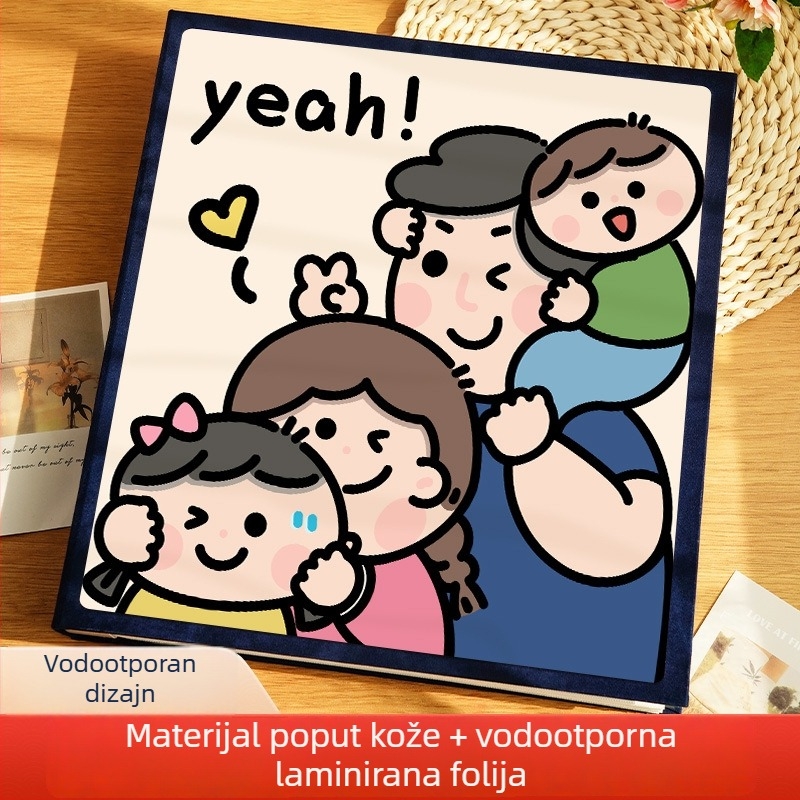Fotoalbum s umetnutim stranicama, veličine 5/6/7 inča, pohranjivanje obiteljskih bebi fotografija, album za rast i uspomene