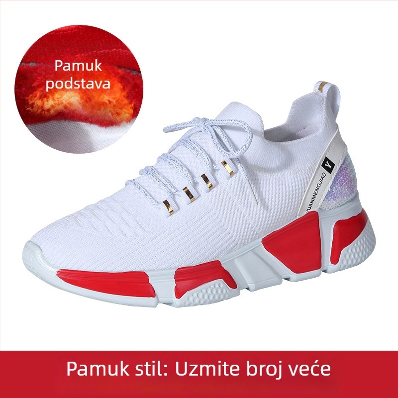 Ženske pletene plesne za kvadratni ples, s mekanom potplatom, mrežasti gornji dio s izrezbarenim detaljima