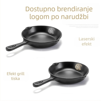Crni melamin tanjur s držalom za vruću posudu i roštilj, ravni tanjur za rižu s mat završnom površinom, za restorane