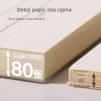 Deli B5 spiralna bilježnica, format A5, vodoravne linije, za srednje škole i pripremu za ispite, bilježnica za greške