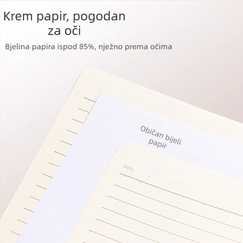 Deli B5 spiralna bilježnica, format A5, vodoravne linije, za srednje škole i pripremu za ispite, bilježnica za greške