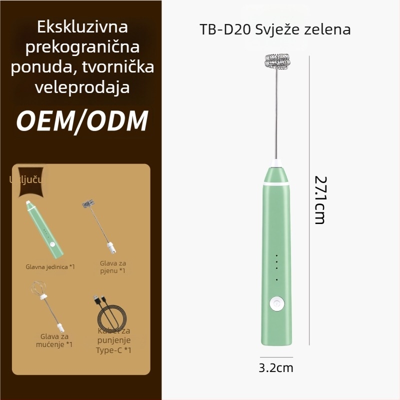 Punjački ručni mikser za jaja, šlag mikser i naparivač mlijeka za pečenje