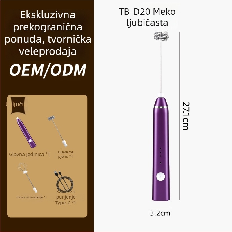 Punjački ručni mikser za jaja, šlag mikser i naparivač mlijeka za pečenje