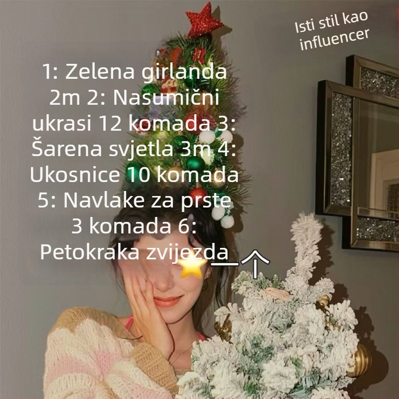 Ekstravagantni vrh za božićno drvce s novčanim drvetom – DIY korona za glavu i dekoracija za fotografije