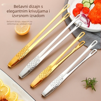 Barbecue klips od 304 nehrđajućeg čelika uz škare za steak — višestruka upotreba, protuklizno, otporno na hrđu, zaštita od opeklina