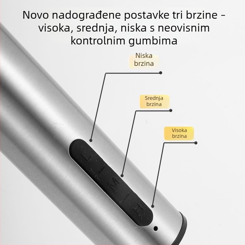 USB napajani ručni mućkalica od nehrđajućeg čelika, prijenosni kućni mikser, mini naparivač mlijeka