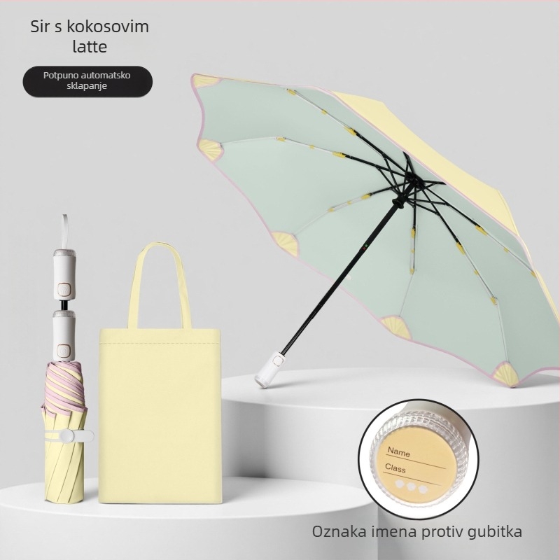 Potpuni automatski kišobran s prilagođenim logom, vrhunski reklamni kišobran za sunce, višebojna navlaka, za muškarce, žene, studente i poslovnu uporabu