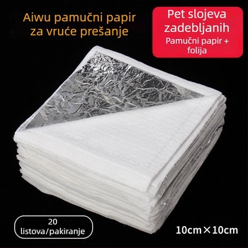 Elvin set za toplu trajnu: vanjska ovojnica od pamuk papira, folija, keramički materijali za trajnu, izolacijski pamuk papir i papir za trajnu s štapićem