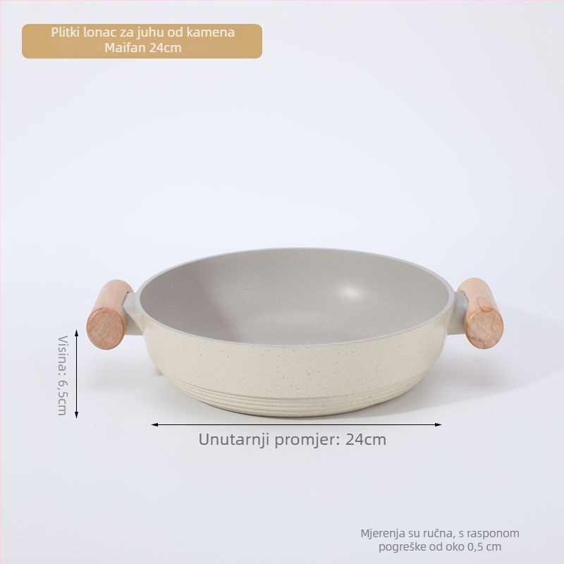 Dvostruki parni lonac od aluminijske legure s Maifan kamenom – višenamjenski za kućnu i poslovnu upotrebu