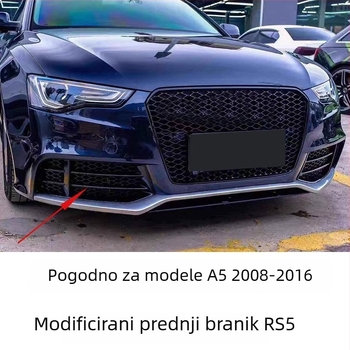 Okvir svjetla za maglu Audi RS5, kompatibilan s 08-16 A5/S5/RS5, sjajna crna obruba, dio 8T0807681