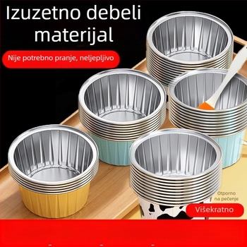 Puding čaše od aluminijske folije za pećnicu s pečenjem na zrak, kalupi za kolače od aluminijske folije, debeći kućni alati za pečenje