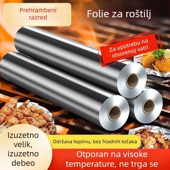 Teška aluminijska folija za roštiljanje i pečenje, otporna na pećnicu i air fryer.